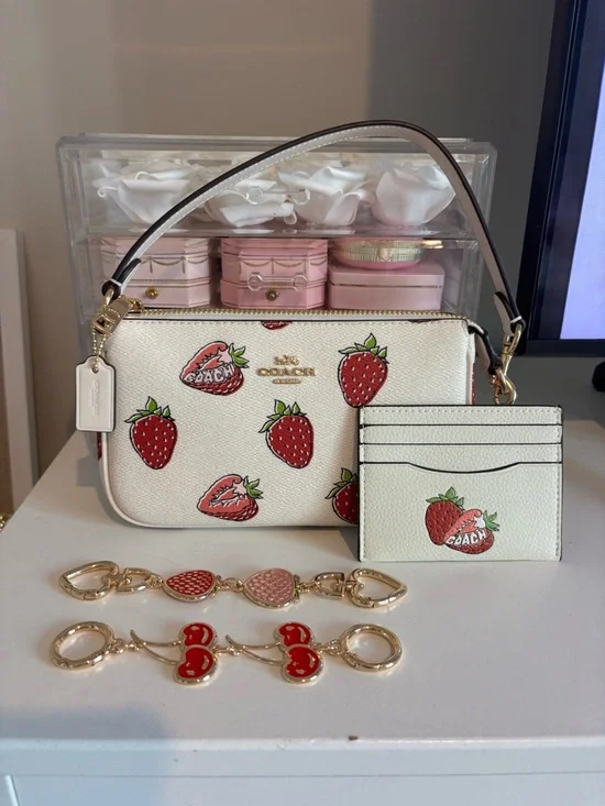 Coach strawberry nolita bag and cardholder set - Picture 5 of 5